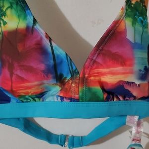 NWT Justice two piece swim suit size 12